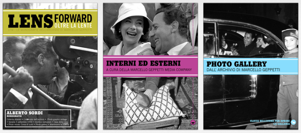 iPad application: Lens Forward Alberto Sordi Anniversary