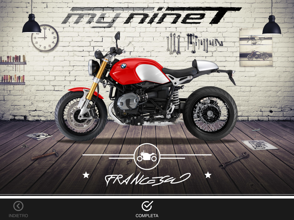 iPad iOS app: EICMA event, BMW Motorrad My nineT